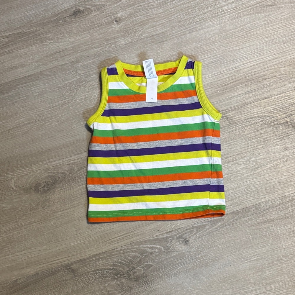 Vibrant Striped Kids Tank Top